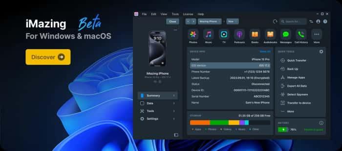 Imazing电脑版(iOS设备管理软件)v3.1.0.1 2025最新版