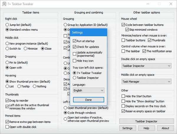 7+ Taskbar Tweaker(任务栏优化工具)最新版 5.14.3绿色免安装版