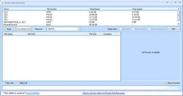 Puran File Recovery(文件恢复软件免费版) 1.2 官方版 Puran File Recovery(文件恢复软件免费版) 1.2 官方版
