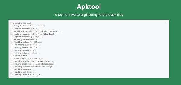 Apktool（反编译软件）电脑版 2.9.0 官方免费版