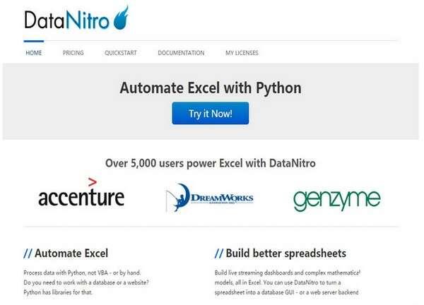 DataNitro(Excel调用Python插件)官方最新版