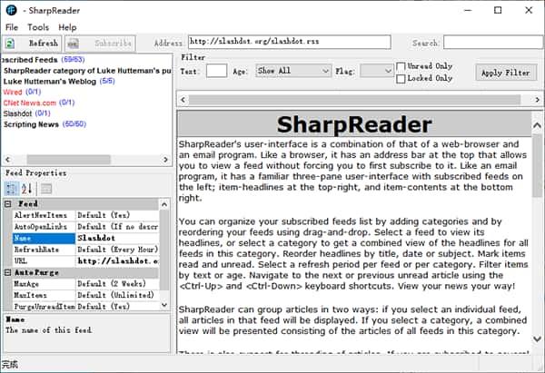 SharpReader阅读器绿色版v0.9.7.0电脑版 SharpReader阅读器绿色版v0.9.7.0电脑版